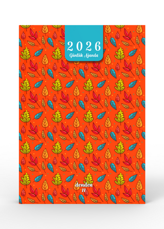 Denden 2026 Ajanda Yapraklar Turuncu