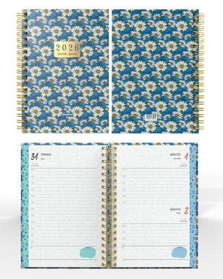 Denden Spiralli 2026 Ajanda Flowers 2