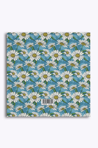 My Mia Art Beyaz Papatya  Kenar Baskılı Defter, 16x16 cm