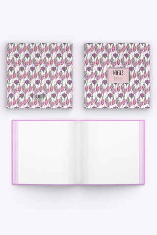 My Mia Art Pembe Lale  Kenar Baskılı Defter, 16x16 cm