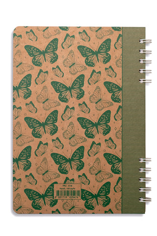 Prestij Butterfly Kraft Kareli Defter 17x24