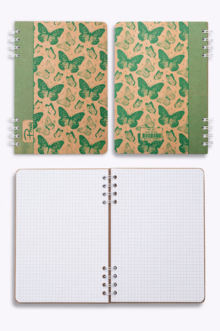Prestij Butterfly Kraft Kareli Defter