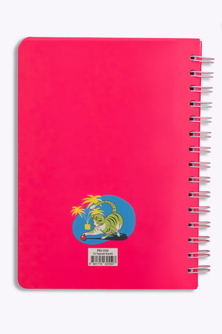 Prestij Cute Cat Neon Pembe Spiralli Kareli Defter