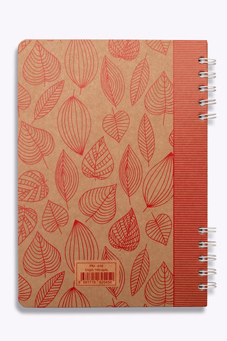 Prestij Red Leaves Kraft Çizgili Defter 17x24
