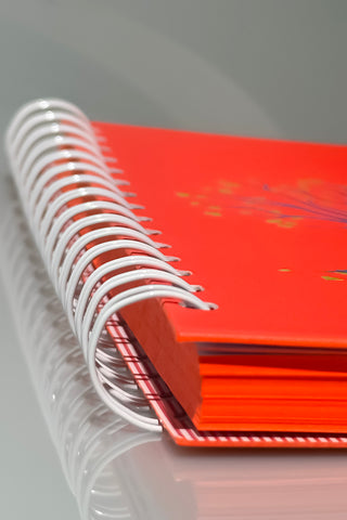 Prestij Tree Of Love Neon Turuncu Spiralli Kareli Defter