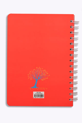 Prestij Tree Of Love Neon Turuncu Spiralli Kareli Defter