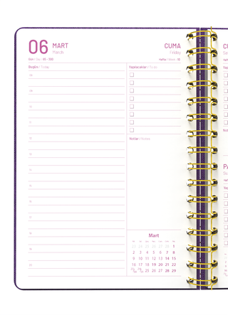 Ceyda Düvenci 2026 Mor Ajanda (Bez Ciltli)