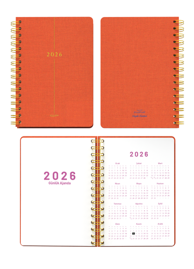 Melimelek 2026 Turuncu Ajanda (Bez Ciltli) - Ceyda Düvenci