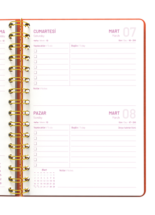 Ceyda Düvenci 2026 Turuncu Ajanda (Bez Ciltli)