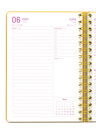 Ceyda Düvenci 2026 Hardal Ajanda (Bez Ciltli)