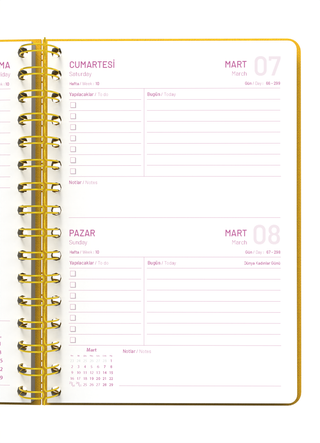 Ceyda Düvenci 2026 Hardal Ajanda (Bez Ciltli)