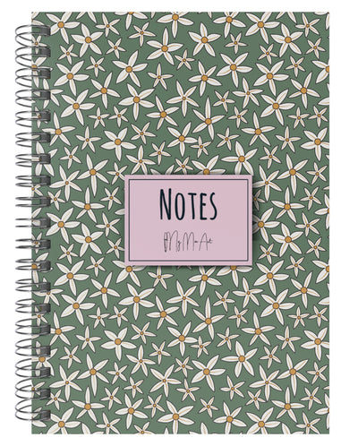 My Mia Art Starflower-Big Sert Kapak Spiralli Defter, 17x24 cm