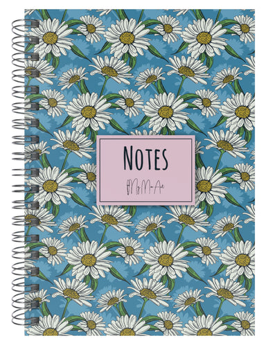 My Mia Art Daisy-Midi Sert Kapak Spiralli Defter, 14x20 cm