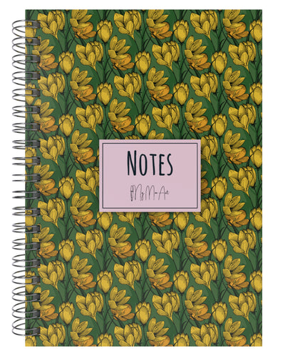 My Mia Art Magnolia-Midi Sert Kapak Spiralli Defter, 14x20 cm