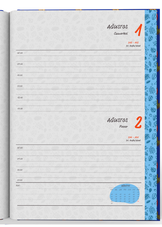 Denden 2026 Ajanda Yapraklar Mavi