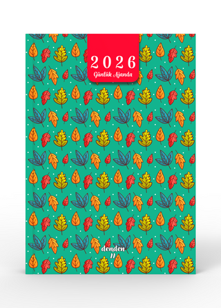 Denden 2026 Ajanda Yapraklar Yeşil