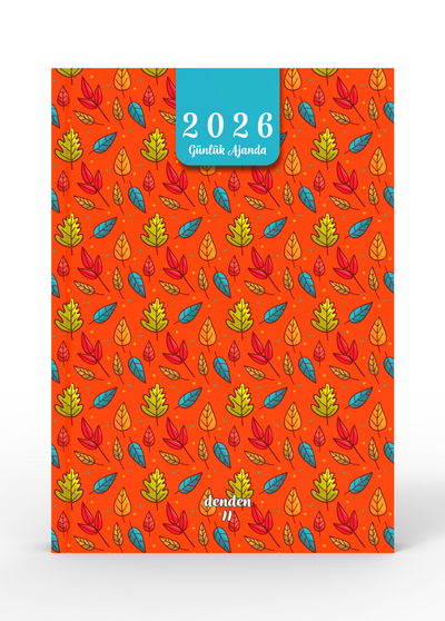 Denden 2026 Ajanda Yapraklar Turuncu