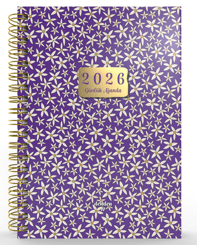 Denden Spiralli 2026 Ajanda Flowers 1