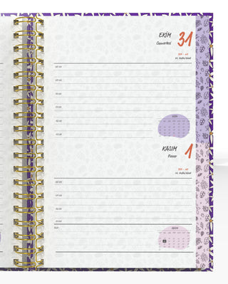 Denden Spiralli 2026 Ajanda Flowers 1