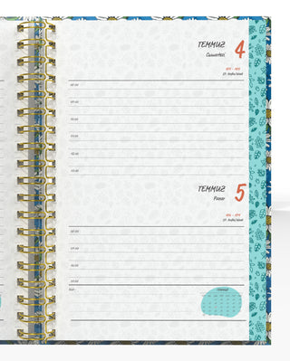 Denden Spiralli 2026 Ajanda Flowers 2