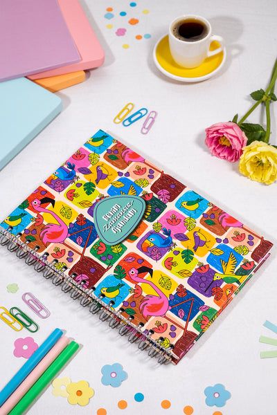 Denden Benim Ajandam Color Bird Zamansız Ajanda, 17x24 cm