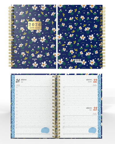 Denden Spiralli 2026 Ajanda Flowers 3