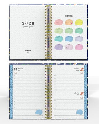 Denden Spiralli 2026 Ajanda Flowers 3