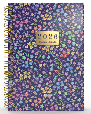 Denden Spiralli 2026 Ajanda Flowers 4
