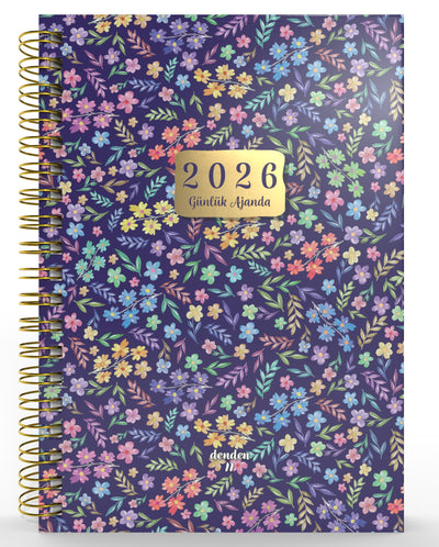 Denden Spiralli 2026 Ajanda Flowers 4