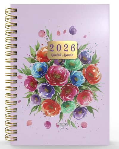 Denden Spiralli 2026 Ajanda Flowers 5