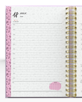 Denden Spiralli 2026 Ajanda Flowers 5