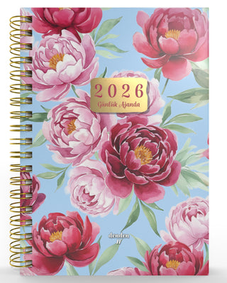 Denden Spiralli 2026 Ajanda Flowers 6