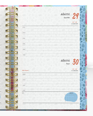 Denden Spiralli 2026 Ajanda Flowers 6