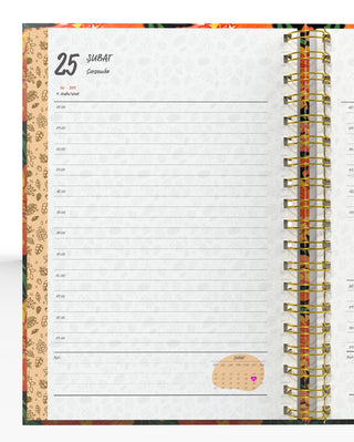 Denden Spiralli 2026 Ajanda Flowers 7