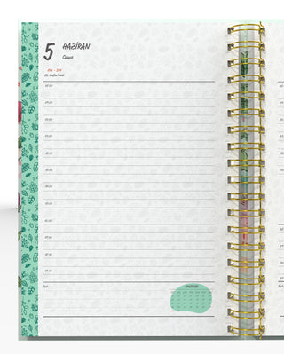 Denden Spiralli 2026 Ajanda Flowers 8