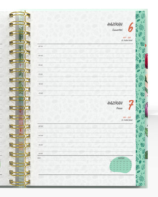 Denden Spiralli 2026 Ajanda Flowers 8