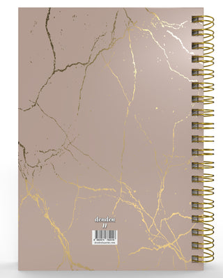 Denden Spiralli 2026 Ajanda Mermer Bej