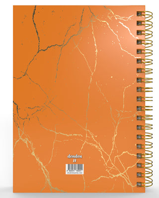 Denden Spiralli 2026 Ajanda Mermer Turuncu