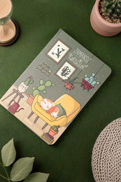 Melimelek Kaktüs Opuntia  Zamansız Ajanda, 15x21.5 cm