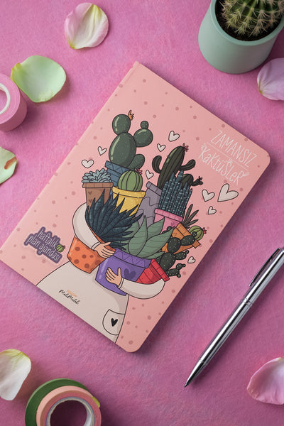 Melimelek Kaktüs Sukulent  Zamansız Ajanda, 15x21.5 cm