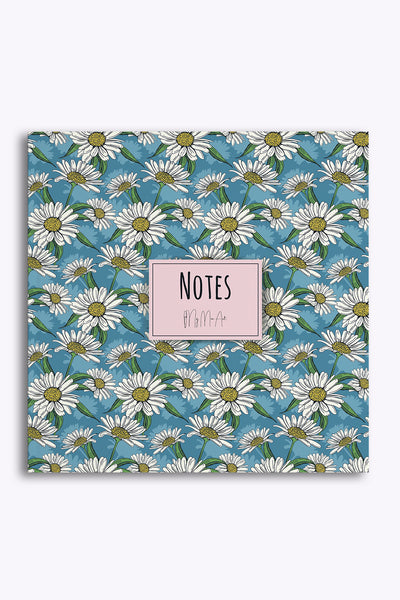 My Mia Art Beyaz Papatya  Kenar Baskılı Defter, 16x16 cm