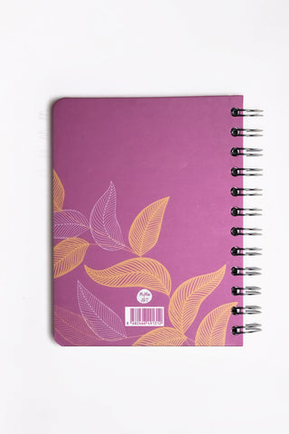 My Mia Art Fuşya Yaprak Spiralli Defter 12x17