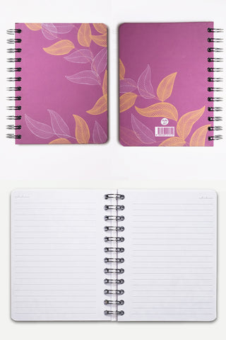 My Mia Art Fuşya Yaprak Spiralli Defter 12x17