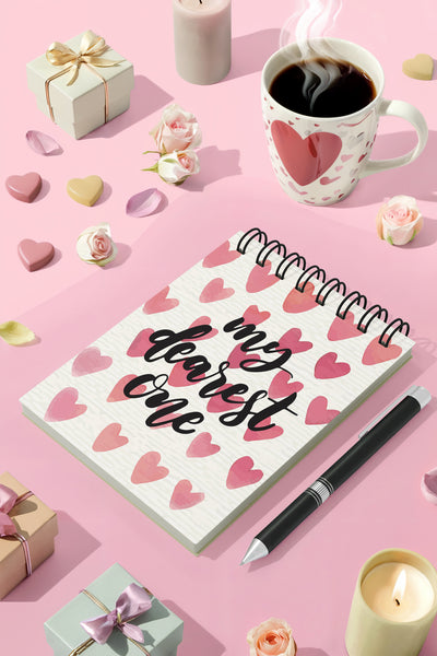 My Mia Art My Dearest One  Sert Kapak Spiralli Bloknot, 12x17 cm