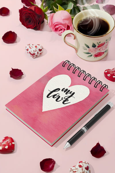 My Mia Art My Love  Sert Kapak Spiralli Bloknot, 12x17 cm