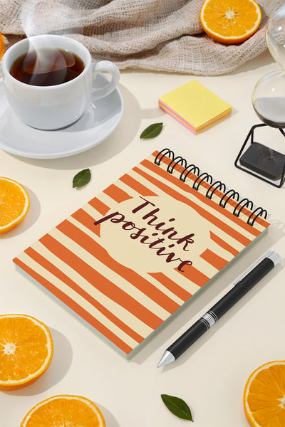 My Mia Art Think Positive  Sert Kapak Spiralli Bloknot, 12x17 cm