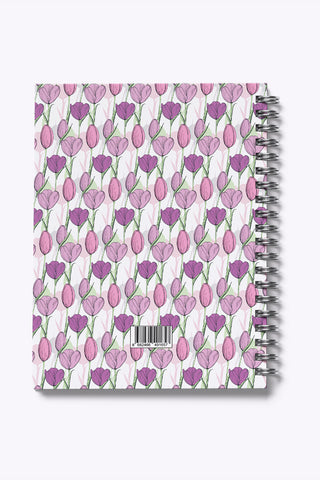 My Mia Art Tulip-Big  Sert Kapak Spiralli Defter, 17x24 cm