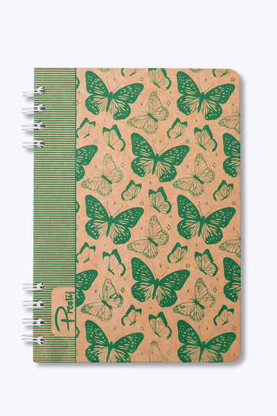 Prestij Butterfly Kraft Kareli Defter
