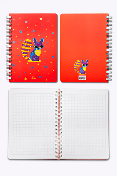 Prestij Cute Rabbit Neon Turuncu Kareli Defter