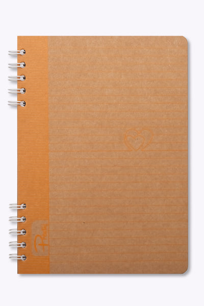 Prestij Heart Kraft Çizgili Defter 17x24